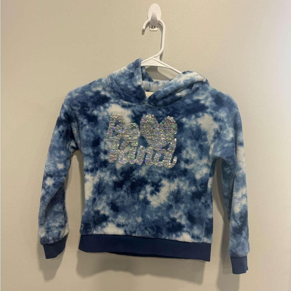 Lily Bleu Blue and‎ White Tie-Dye Hoodie